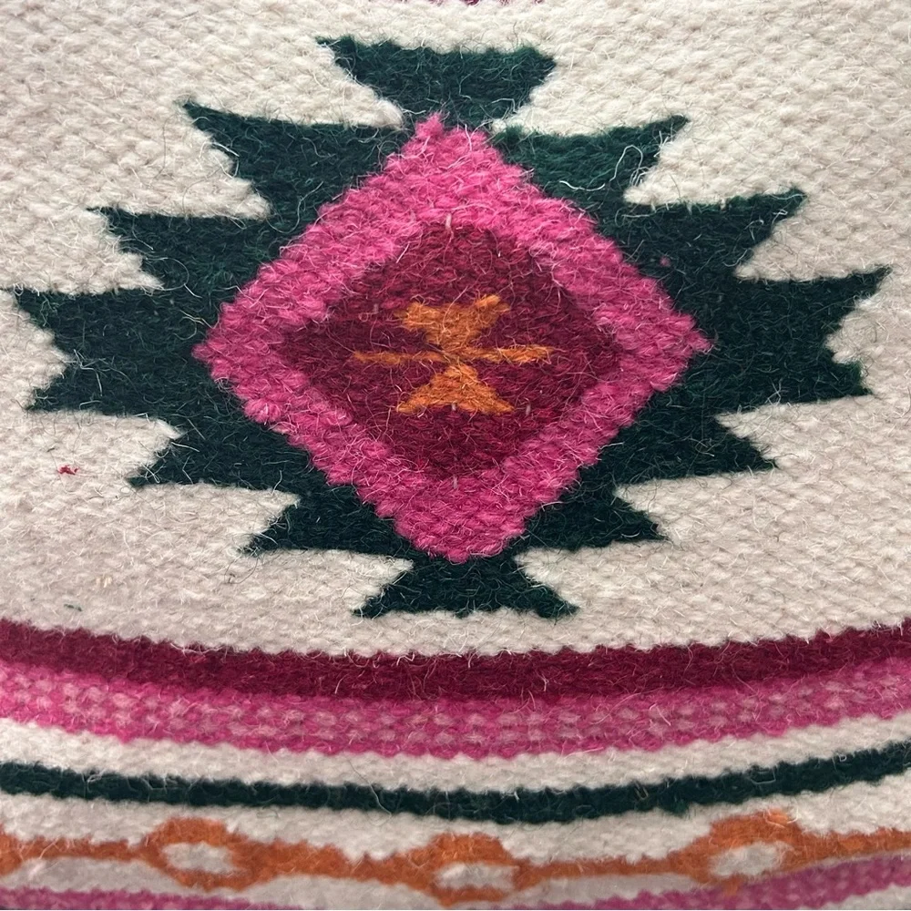 Rare Scully Wool Tote‎ Handbag Multicolor Deer XL Aztec Southwest Weekender